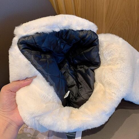 Winter Ushanka Russian Trapper Hats with Ear Flaps,Warm Full Hood Earflap Hat for Men and Women Windproof Fluffy Hats in Kuwait
