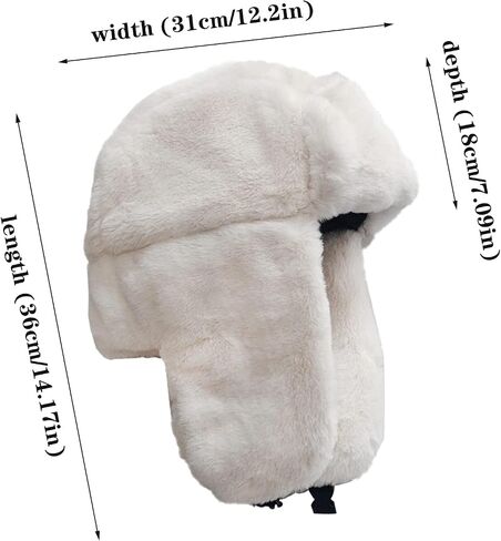 Winter Ushanka Russian Trapper Hats with Ear Flaps,Warm Full Hood Earflap Hat for Men and Women Windproof Fluffy Hats in Kuwait