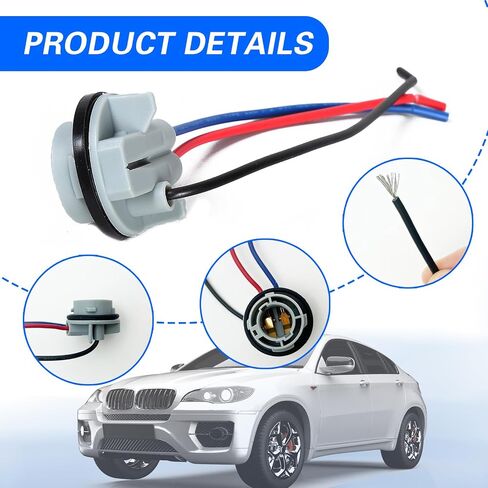 4PCS 1157 LED Bulb Socket Plug, Signal Light Socket Wiring Harness, Car Plastic Waterproof Turn Signal Tail Stop Rear Brake Light Base Harness Plugs Connector in Saudi Arabia