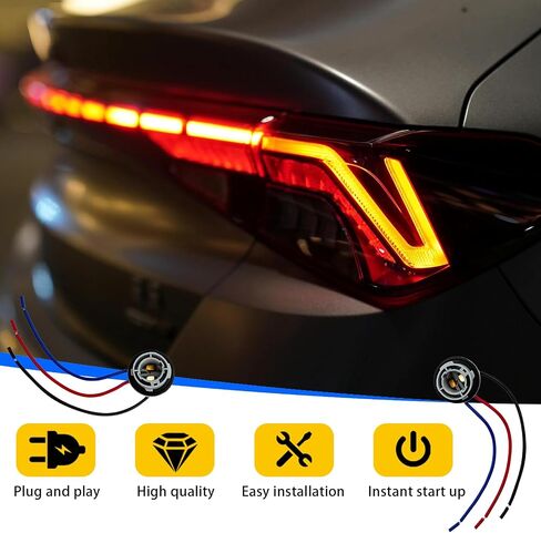 4PCS 1157 LED Bulb Socket Plug, Signal Light Socket Wiring Harness, Car Plastic Waterproof Turn Signal Tail Stop Rear Brake Light Base Harness Plugs Connector in Saudi Arabia