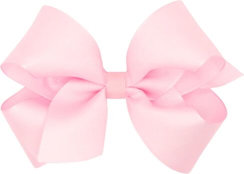 Wee Ones Girls' Taffeta Bowtie with Pom-Pom Edges and Streamer Tails (Knot Wrap), Medium, White with Red in Saudi Arabia