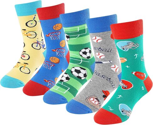 Boys Socks 6-8 Years Old Crazy Socks for Kids 10-12 Silly Funny Novelty Dress Socks for Boy Girl Birthday Christmas Gift in Kuwait