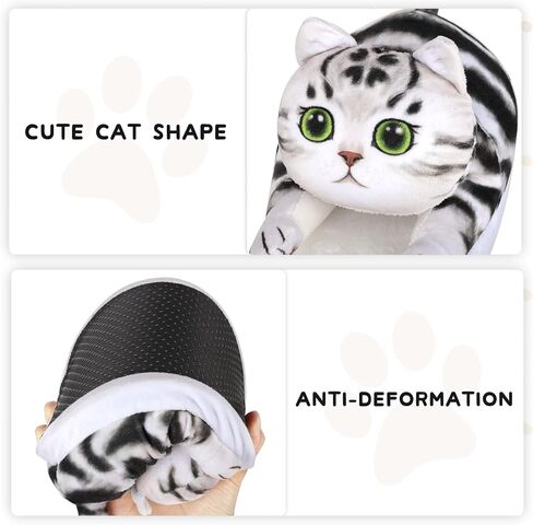 Cat Slippers for Kids, Indoor House Slippers,Non-slip Sole, Cute slippers with Cat, Cat Gifts for Girls Boys/Christmas/Halloween Gifts in Saudi Arabia