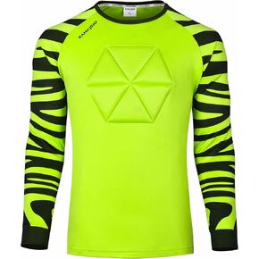 Elbow & Chest Padded Soccer Goalie Jersey - Long Sleeve Soccer Goalkeeper Jersey Men - Adult, Youth Goalie Shirt