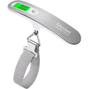 Mycket Luggage Scale Portable Digital Weight Scale Electronic Suitcase Scale Hanging Scales Luggage Weighing Scale 110 Lb/ 50Kg with Backlit with Tare Function Lightweigh for Travel