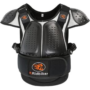 Kids Dirt Bike Gear Chest Protector Motocross Gear Body Armor Vest for Motorcycle Protective Gear Motocross Chest Protector Motorcycle Riding Gear (Black, Medium)