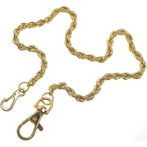 Pocket Watch Chains Albert Chain Gold Color Rope Chain with Swivel Lobster Clasp FC76