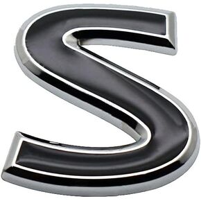1x S Emblem 3D Metal Badge ملصق بديل لـ Q50 Q50L Q30 Q70 (أحمر)