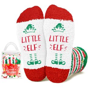 HAPPYPOP Christmas Gift Ideas Socks for Girls - Elf Light Up Socks for 4-9 Years Old Kid Boys, Stocking Stuffers
