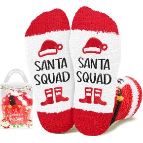 HAPPYPOP Christmas Gifts for Kids - Secret Santa White Socks for 4-9 Years Old Teen Boys Girls and Adult, Xmas Stocking