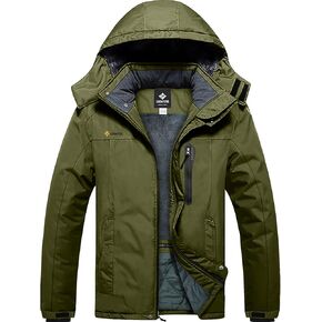 GEMYSE Men's Ski Snow Jacket Warm Winter Waterproof Coat Snowboard Rain Jacket Hooded Windproof Windbreaker