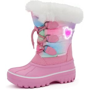 Nova Mountain Light Up Boots Boys Girls Little Kids Winter Snow Boots