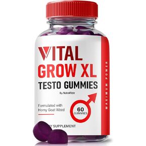 Vital Grow XL Gummies for Men, Vital Grow XL Testo Gummies, Vital Grow Gummies Male, VitalGrowXL Boost Stamina and Confidence Gummy for Mens (60 Gummies)