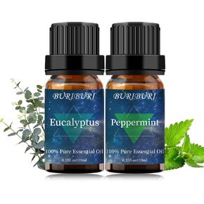 BURIBURI Lavender Essential Oil and Vanilla Oil Essential Oil Set, 100% Pure, Undiluted, Natural Essential Oils Mother's Day Gift Set for Diffuser, Massage (Lavender+Vanilla)