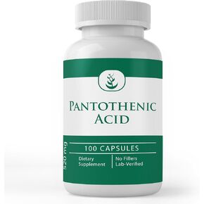 PURE ORIGINAL INGREDIENTS Pantothenic Acid (100 Capsules) Pure, Vitamin B5, Calcium Supplement