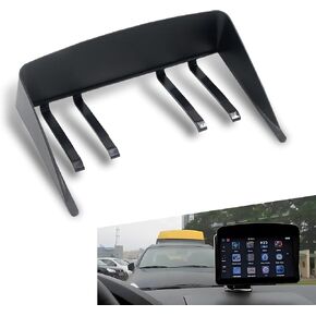 1 PC Car GPS Navigator Sunshade, 6.7" x 4.3" x 1.57" Plastic Durable Anti-reflective Screen Protector Cover for Blocking Sunlight, Navigation Visor Extender, Universal for Cars (Black)