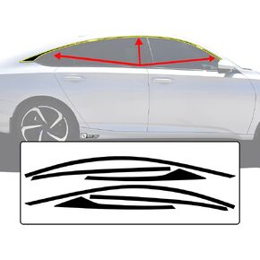 BOGAR TECH DESIGNS Side Window Chrome Delete Overlay Compatible with Honda Accord 2018-2022, Gloss Black