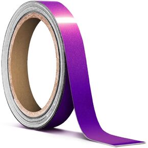 VViViD Ultra Gloss Metallic Purple Air-Release Adhesive Vinyl Pinstripe Tape Roll (½ Inch x 20ft)