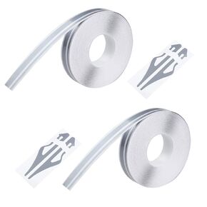 2 Rolls Pin Striping Tape for Cars Automotive Pinstriping Tape 32 Ft Vinyl Pinstripe Tape Pin Striping Decals DIY Stickers for Auto Motorcycle Boat Home Door Musical Instrument (Silver)