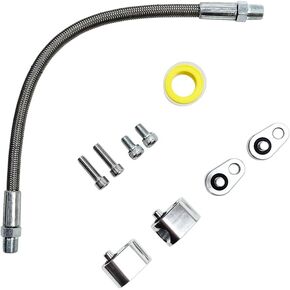 LS Throttle Body Bypass Hose Kit LS Coolant Steam Port Crossover Hose Steel Braided Tube Kits with Tape | Fit for GM LS Series Engines LSX, LS1, LM7, LR4, LQ4, LS6, L59, LQ9, LM4