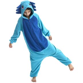 OGU' DEAL Kid's Pink Animal Onesie Costume Halloween Party Cosplay One Piece Jumpsuits Fleece Sleepwear for Girls