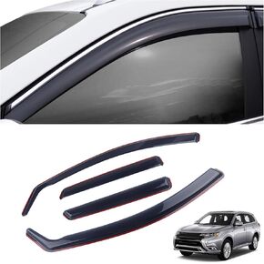 4 Pieces in-Channel Extra Durable Rain Guards Fit for 2022-2025 Mitsubishi Outlander,Window Deflectors,Window Visors (Smoke Black)