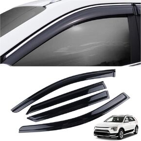 4 قطع من واقيات المطر شديدة المتانة تناسب سيارات كيا نيرو 2023-2025، عاكسات النوافذ، أقنعة النوافذ (أسود دخاني) in Kuwait