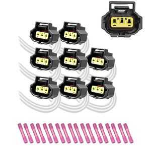8 Pcs Ignition Coil Connector Plug Pigtail Wiring harness Compatible with DODGE CHARGER CHALLENGER DURANGO Compatible with RAM 1500 2500 3500 MAGNUM DAKOTA 2000-2020 Compatible with CHRYSLER 300 ASPEN