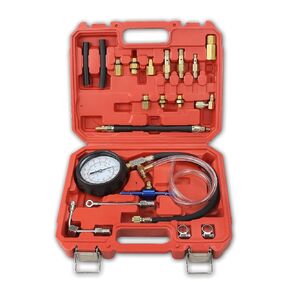 Universal Fuel Pressure Gauge Kit - 0-140PSI, Diagnostic Tester for Gasoline Cars, Trucks, Motorcycles - Comprehensive Fuel Injection Pump Pressure Tester