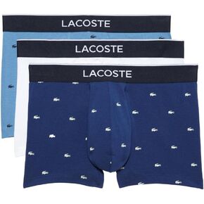 Lacoste Men's Casual All Over Croc 3 Pack Cotton Stretch Trunks