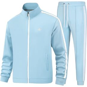 Men's Tracksuits Set Long Sleeve Causal Full Zip Running Sports Sweatsuit for Men 2 Piece Outfits