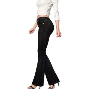 Hybrid & Company Women's Slim Boot Cut Stretch Pants