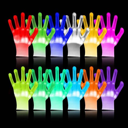 LED Light-Up Gloves for Kids Cool Toys for Boys 8-12 Girls Multi-Color Halloween Costume Accessory Parties Gifts in Kuwait