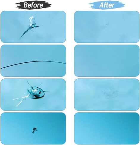 Windshield Repair kit, Glass Cracked Repair Kits, Car Glass Repair Glue Scratch Chip Cracks Repair Kit Quick Fix for Cracks(2 Pack) in Kuwait