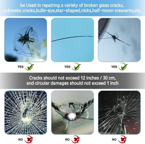 Windshield Repair kit, Glass Cracked Repair Kits, Car Glass Repair Glue Scratch Chip Cracks Repair Kit Quick Fix for Cracks(2 Pack) in Kuwait