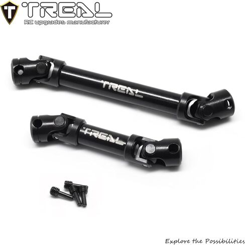 TREAL Heavy Duty Steel Center Slider Driveshaft Set (2P) for 1/18 TRX4MT K10 F150 in Saudi Arabia