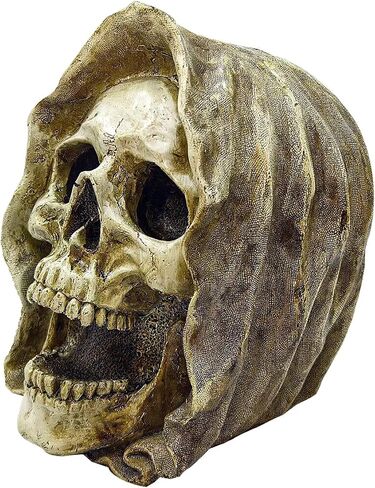 Weird Skull Ghost Head Sculpture 9.1'' Resin Human Skeleton Statue Collectible Halloween Decoration Home Decor in Saudi Arabia