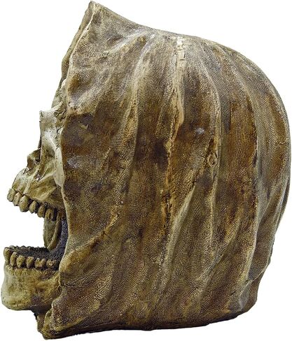 Weird Skull Ghost Head Sculpture 9.1'' Resin Human Skeleton Statue Collectible Halloween Decoration Home Decor in Saudi Arabia
