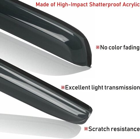4 قطعة شريط تثبيت خارجي على واقي المطر من الشمس مجموعة حاجب النافذة الجانبية حاجب الرياح حاجب نافذة حاجب مناسب لـ 2016-2021 مازدا CX9 in Kuwait