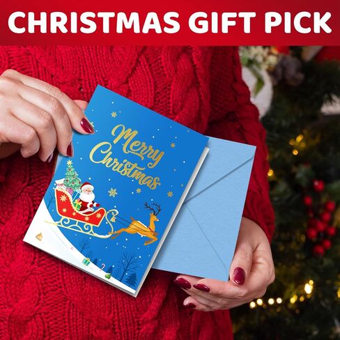 HAPPYPOP Christmas Gifts Stocking Socks for Kids - Xmas Stocking Stuffers for Boys Girls 4 Pack with Greeting Card in Saudi Arabia