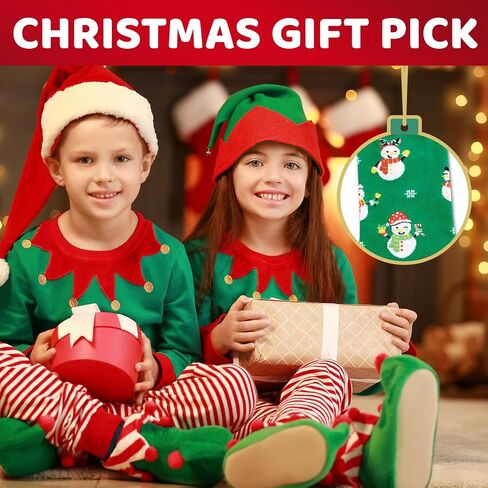 HAPPYPOP Christmas Gifts Stocking Socks for Kids - Xmas Stocking Stuffers for Boys Girls 4 Pack with Greeting Card in Saudi Arabia