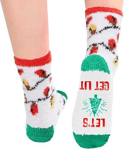 HAPPYPOP Christmas Gift Ideas Socks for Girls - Elf Light Up Socks for 4-9 Years Old Kid Boys, Stocking Stuffers in Saudi Arabia