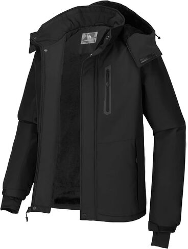 CAMEL CROWN Men's Mountain Snow Waterproof Ski Jacket Detachable Hood Windproof Fleece Parka Rain Jacket Winter Coat in Saudi Arabia