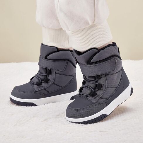 BMCiTYBM Toddler Snow Boots Boys Girls Winter Warm Shoes High Top Outdoor Sneakers for Cold Weather in Saudi Arabia