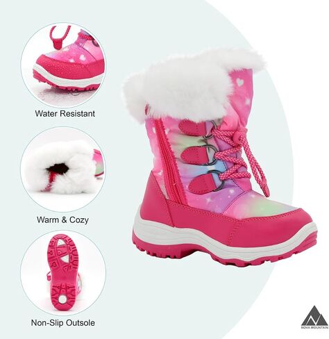 Nova Mountain Light Up Boots Boys Girls Little Kids Winter Snow Boots in Saudi Arabia