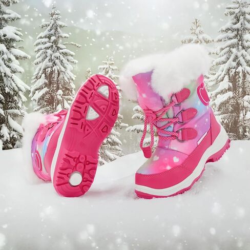 Nova Mountain Light Up Boots Boys Girls Little Kids Winter Snow Boots in Saudi Arabia