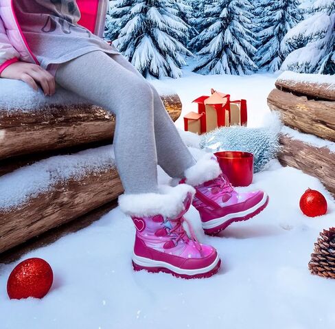 Nova Mountain Light Up Boots Boys Girls Little Kids Winter Snow Boots in Saudi Arabia