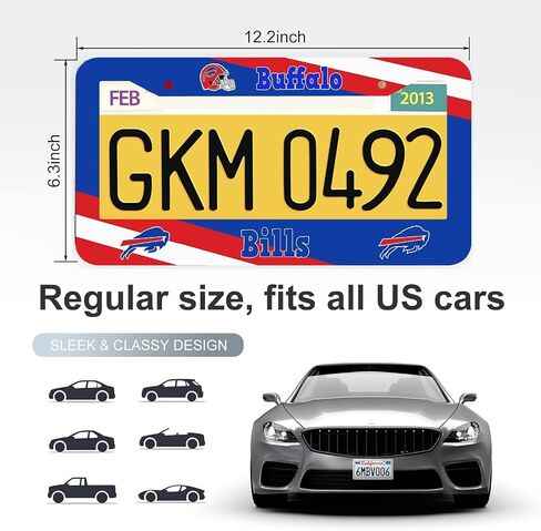 1PCS License Plate Frames for Bills, Car License Plate Bracket Holder, Premium Aluminum Alloy Weather Proof License Plate Covers with Screw Caps Cover Set Car Accessories (CPJ-BE) in Saudi Arabia