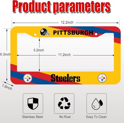 1PCS License Plate Frames for Bills, Car License Plate Bracket Holder, Premium Aluminum Alloy Weather Proof License Plate Covers with Screw Caps Cover Set Car Accessories (CPJ-BE) in Saudi Arabia