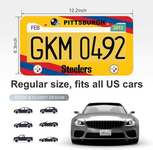 1PCS License Plate Frames for Bills, Car License Plate Bracket Holder, Premium Aluminum Alloy Weather Proof License Plate Covers with Screw Caps Cover Set Car Accessories (CPJ-BE) in Saudi Arabia